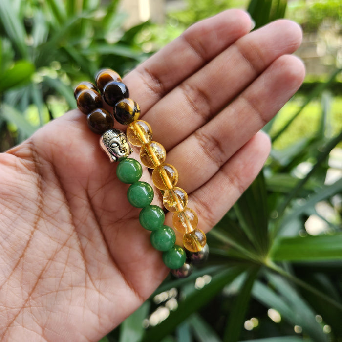 Green Aventurine Bracelet 10 mm Stone Bracelet for Reiki Healing and  Crystal Healing Stones (Color : Green)