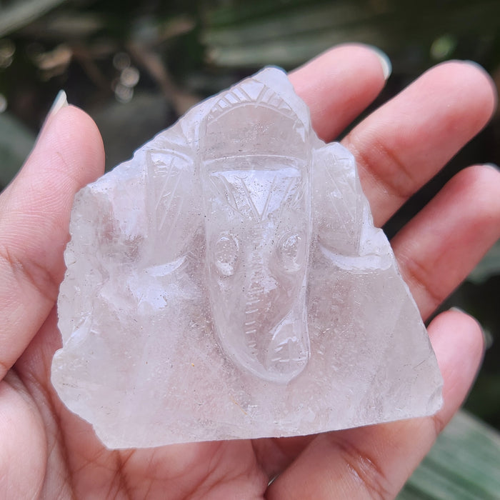 Raw Clear Quartz Crystal Ganesha Online