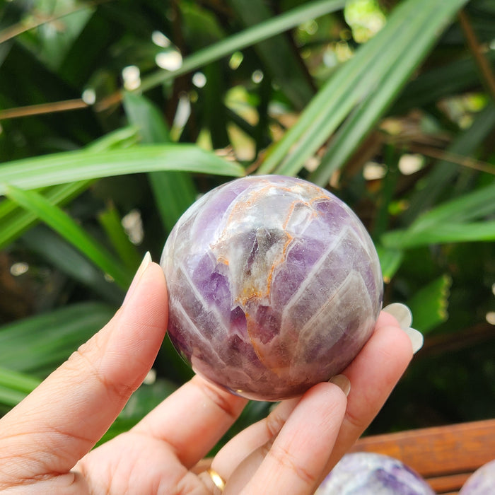 Amethyst Crystal Ball Sphere for Protection, Purification and Spirituality with complimentary stand