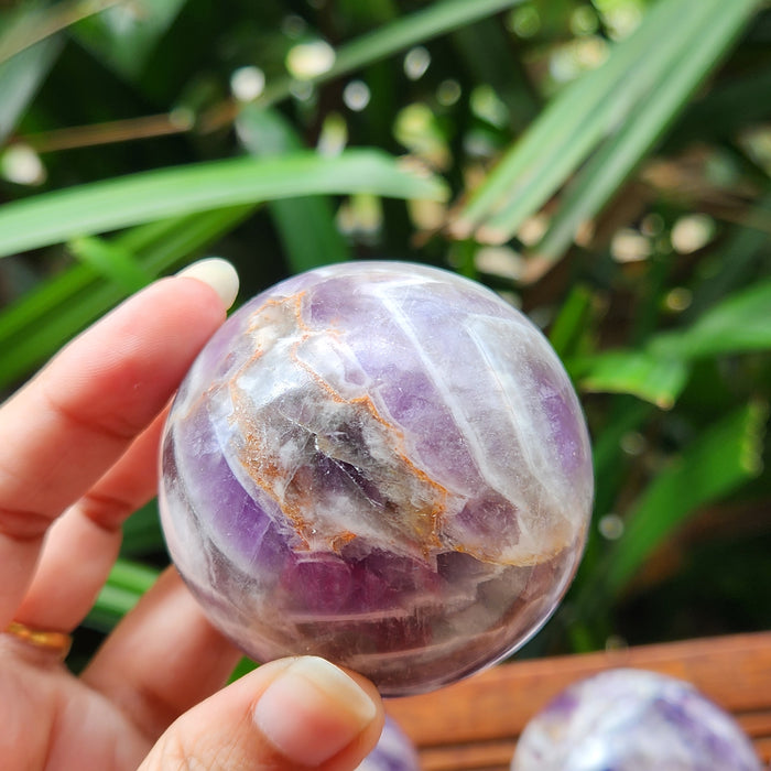 Amethyst Crystal Ball Sphere for Protection, Purification and Spirituality with complimentary stand