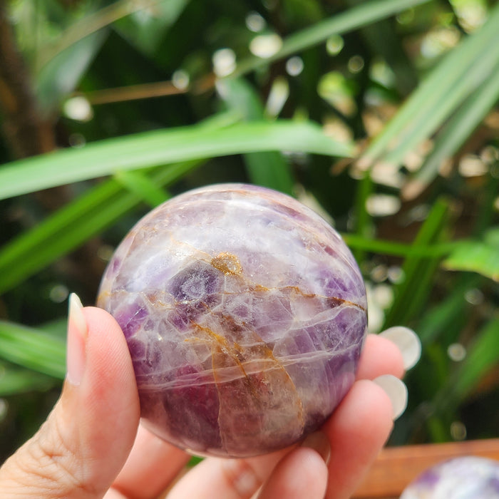 Amethyst Crystal Ball Sphere for Protection, Purification and Spirituality with complimentary stand