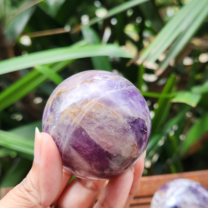 Amethyst Crystal Ball Sphere for Protection, Purification and Spirituality with complimentary stand