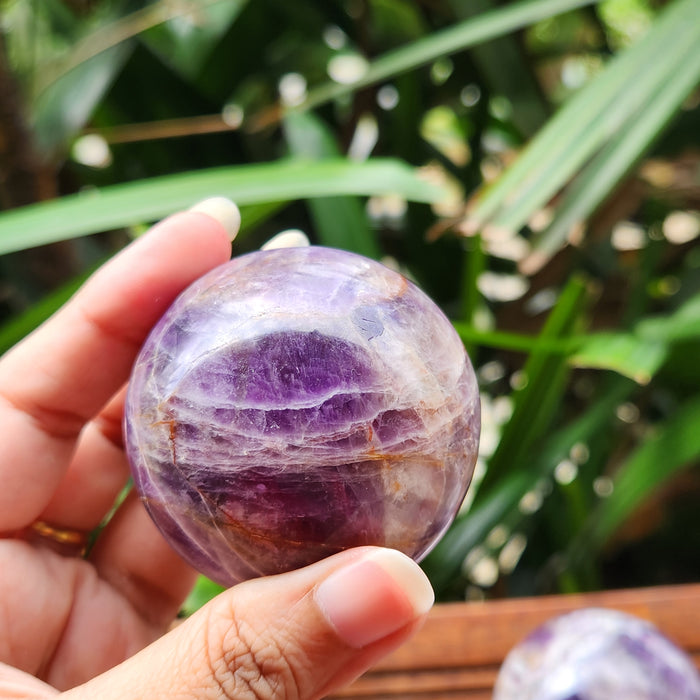 Amethyst Crystal Ball Sphere for Protection, Purification and Spirituality with complimentary stand