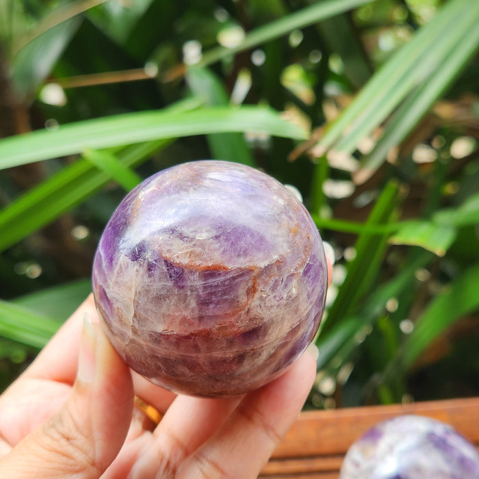 Amethyst Crystal Ball Sphere for Protection, Purification and Spirituality with complimentary stand