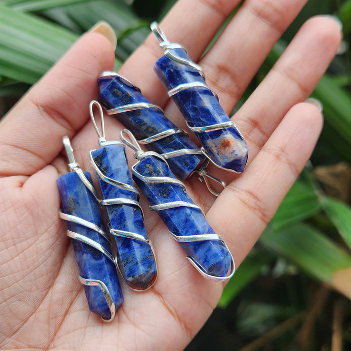 Sodalite Pencil Pendant