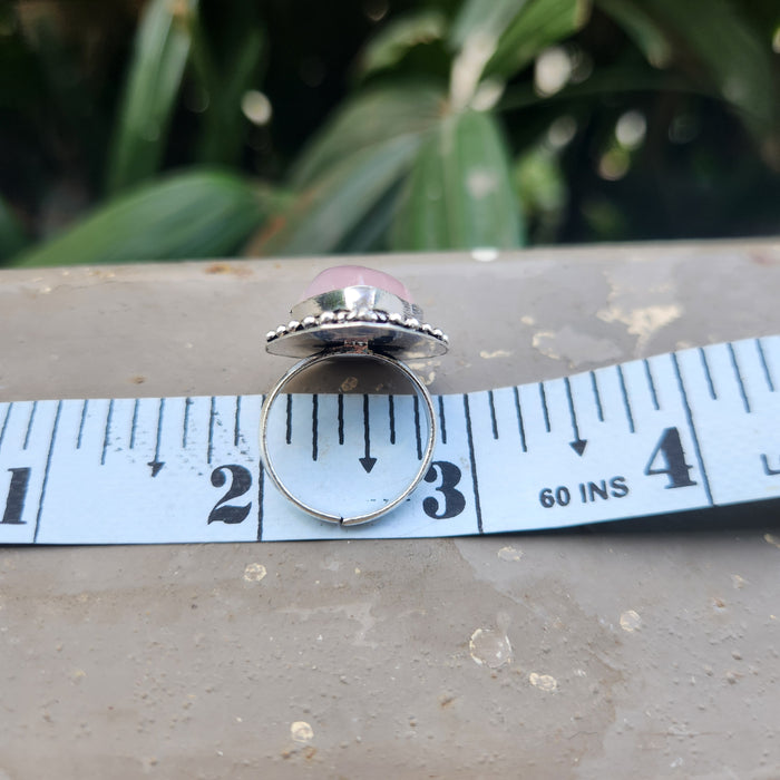 Certified Rose Quartz Adjustable Rings- R26