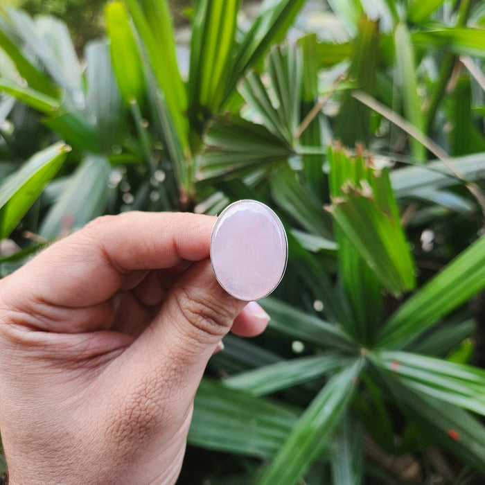 Certified Rose Quartz Adjustable Rings- R27