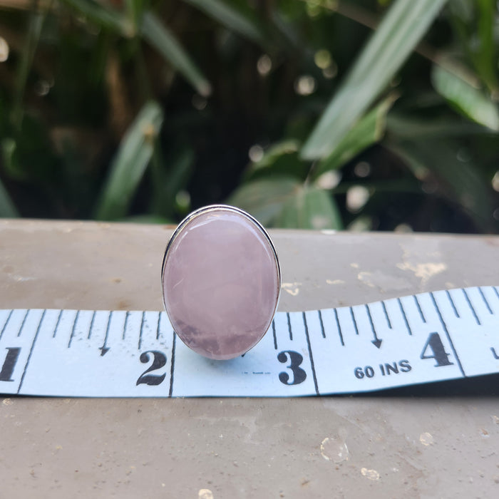 Certified Rose Quartz Adjustable Rings- R27