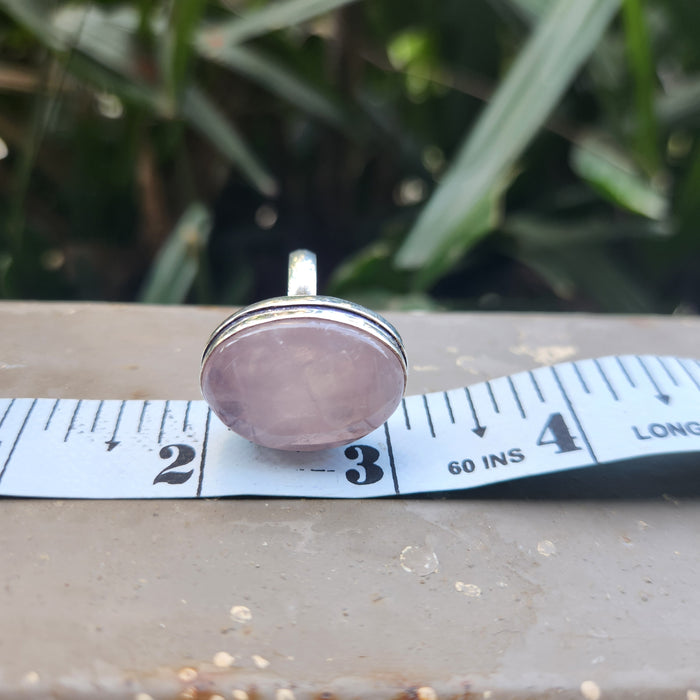 Certified Rose Quartz Adjustable Rings- R27