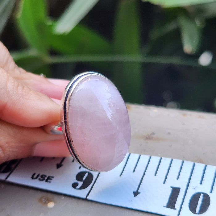 Certified Rose Quartz Adjustable Rings- R34