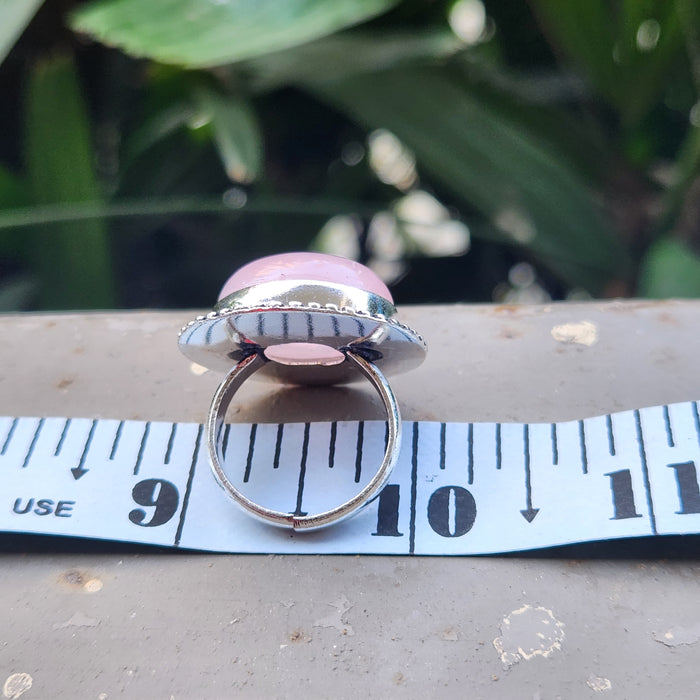 Certified Rose Quartz Adjustable Rings- R36