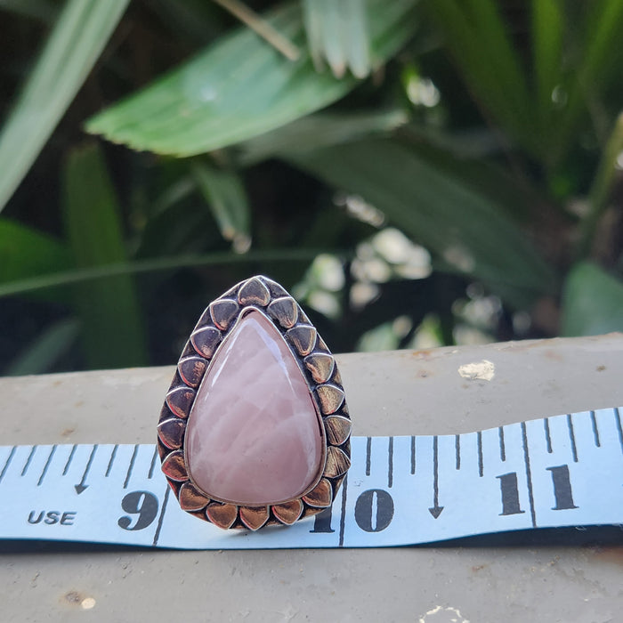 Certified Rose Quartz Adjustable Rings- R39