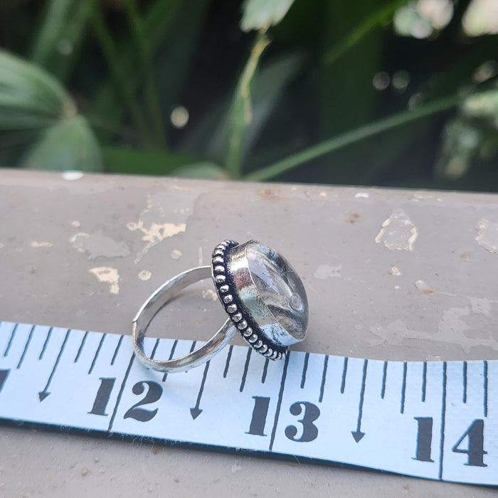 Certified Clear Quartz Adjustable Rings- R3