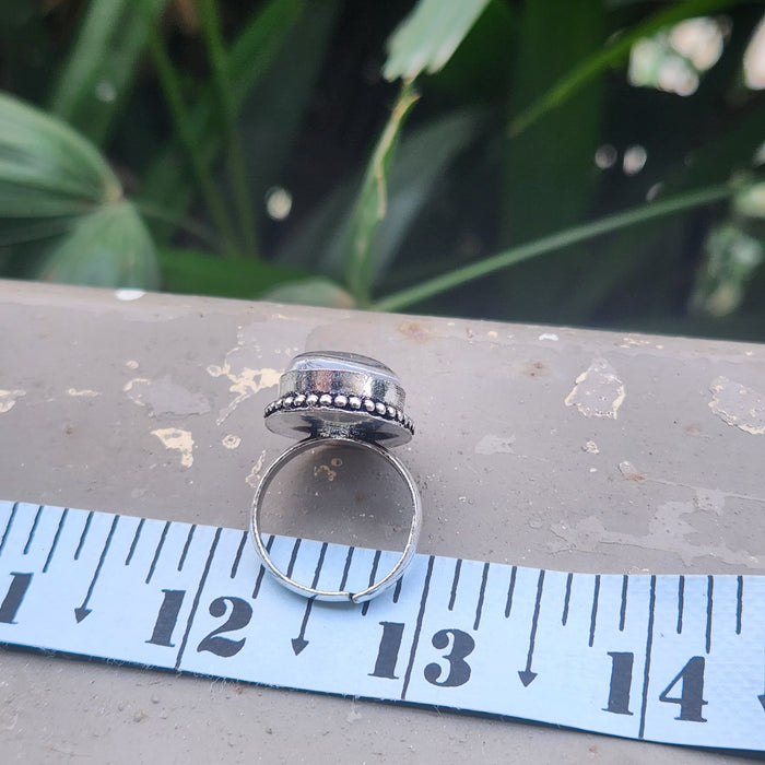 Certified Clear Quartz Adjustable Rings- R7