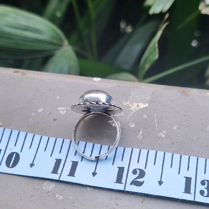 Certified Clear Quartz Adjustable Rings- R8