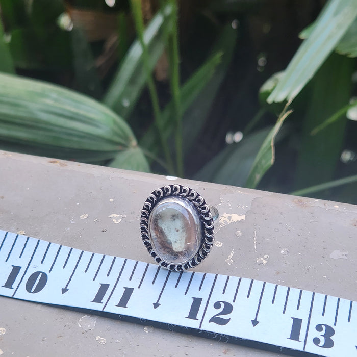 Certified Clear Quartz Adjustable Rings- R8