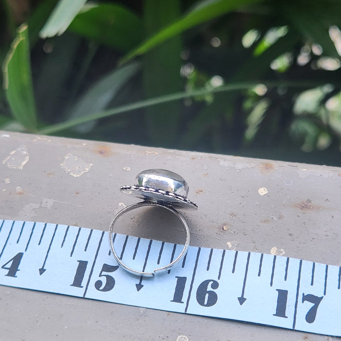 Certified Clear Quartz Adjustable Rings- R9