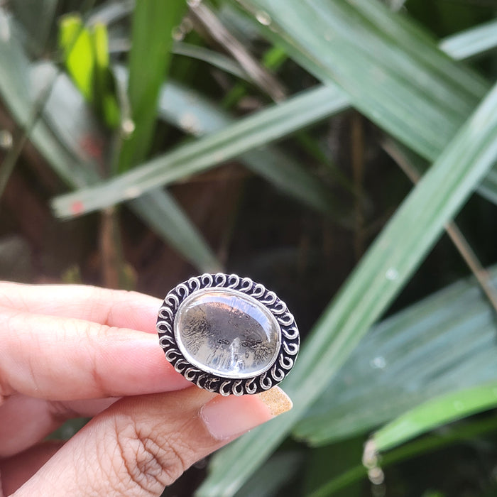 Certified Clear Quartz Adjustable Rings- R10