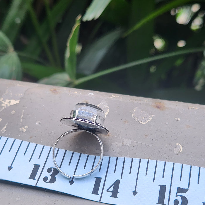 Certified Clear Quartz Adjustable Rings- R10