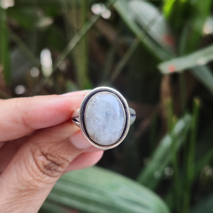 Certified Moonstone Adjustable Ring-R10