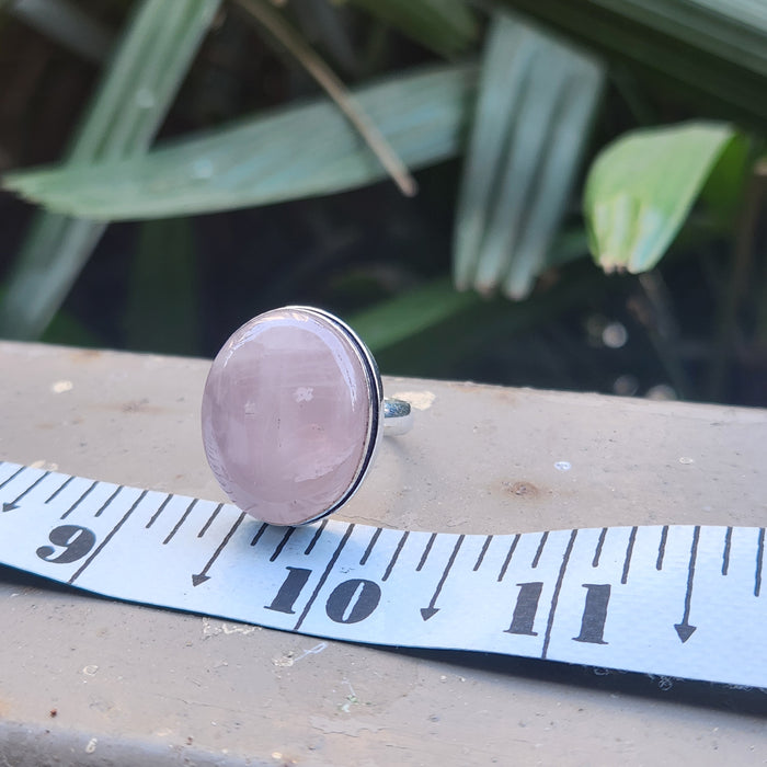 Certified Rose Quartz Adjustable Rings- R51