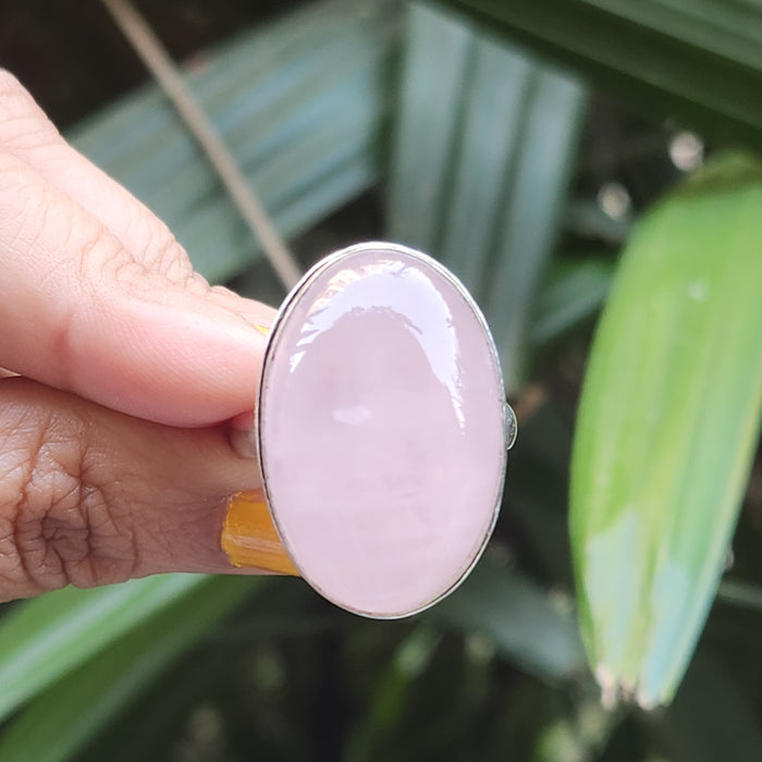 Certified Rose Quartz Adjustable Rings- R52