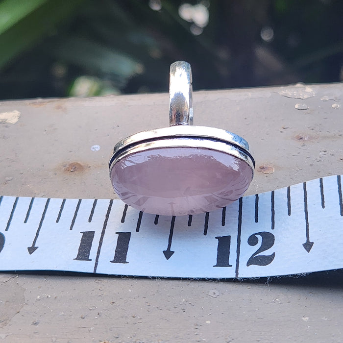 Certified Rose Quartz Adjustable Rings- R52