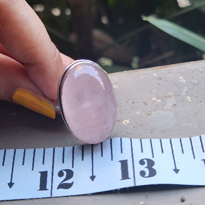 Certified Rose Quartz Adjustable Rings- R52