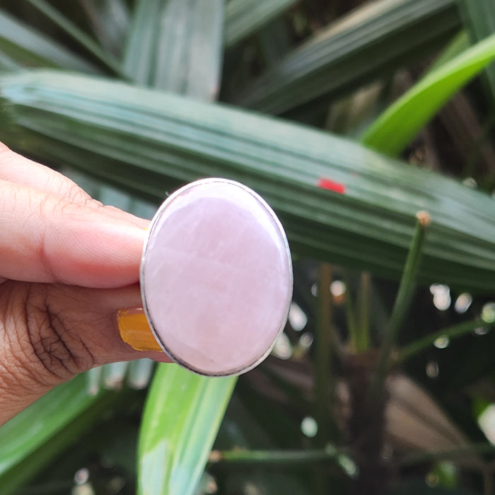 Certified Rose Quartz Adjustable Rings- R53