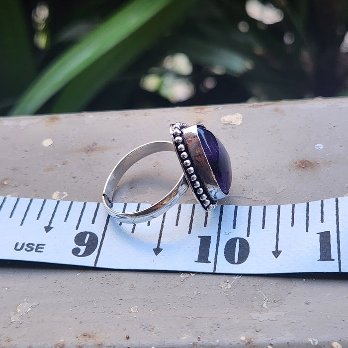 Certified Amethyst Adjustable Rings- Design 21