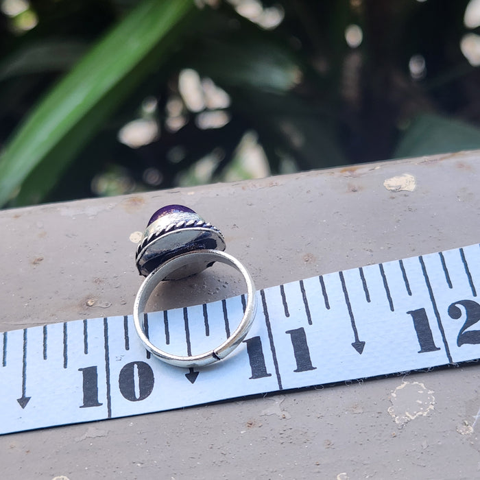 Certified Amethyst Adjustable Rings- Design 28