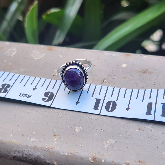 Certified Amethyst Adjustable Rings- Design 31