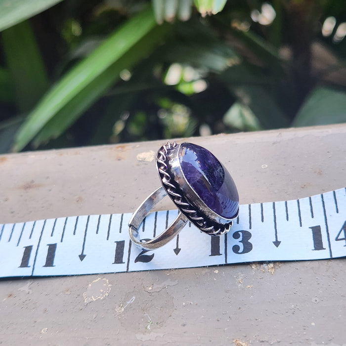 Certified Amethyst Adjustable Rings- Design 32