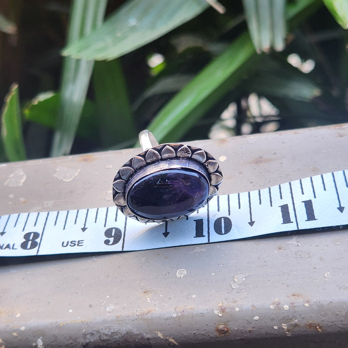 Certified Amethyst Adjustable Rings- Design 33