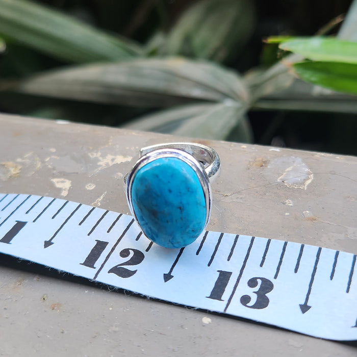 Certified Turquoise Firoza Adjustable Rings- R55