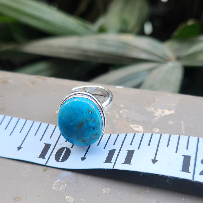 Certified Turquoise Firoza Adjustable Rings- R58