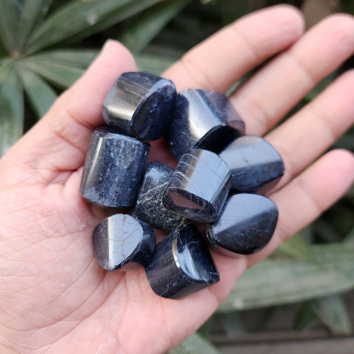 Energize Black Tourmaline Tumbled Stones for Protection, Grounding and Calming