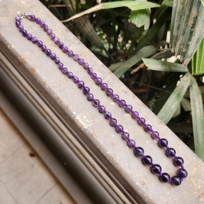 Certified Amethyst Necklaces / Mala- Design 1D