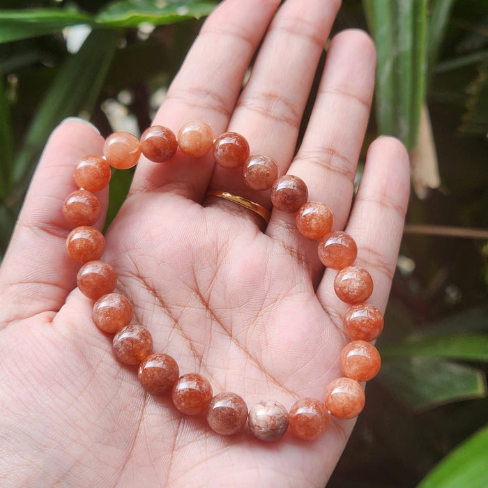 Certified & Energised Sunstone Bracelet for Joy, Energy and Positivity