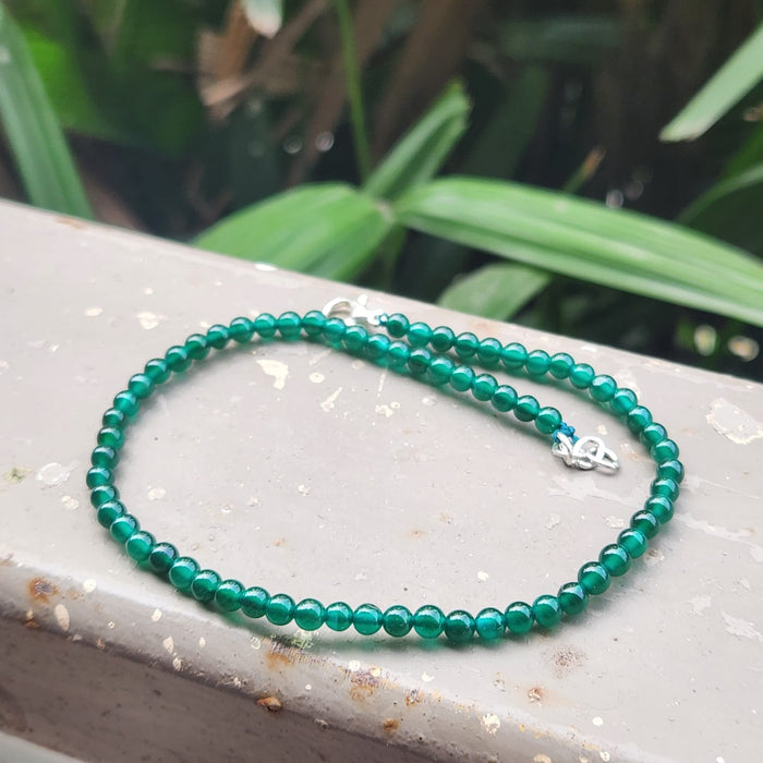 Certified & Energised Green Jade Anklet (Single Piece)