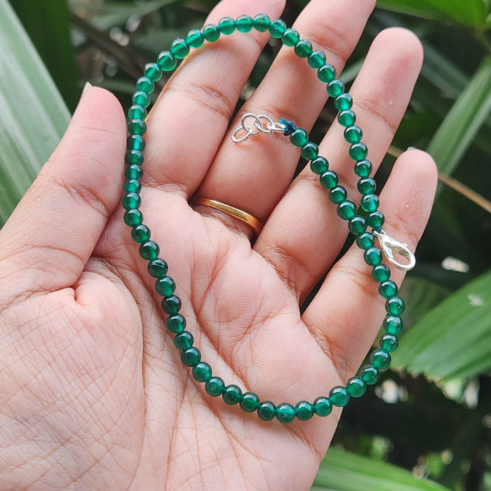 Certified & Energised Green Jade Anklet (Single Piece)