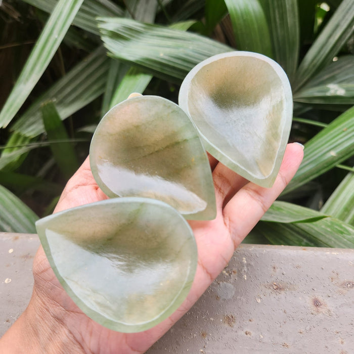 Natural Green Aventurine Crystal Diyas for Luck & Abundance