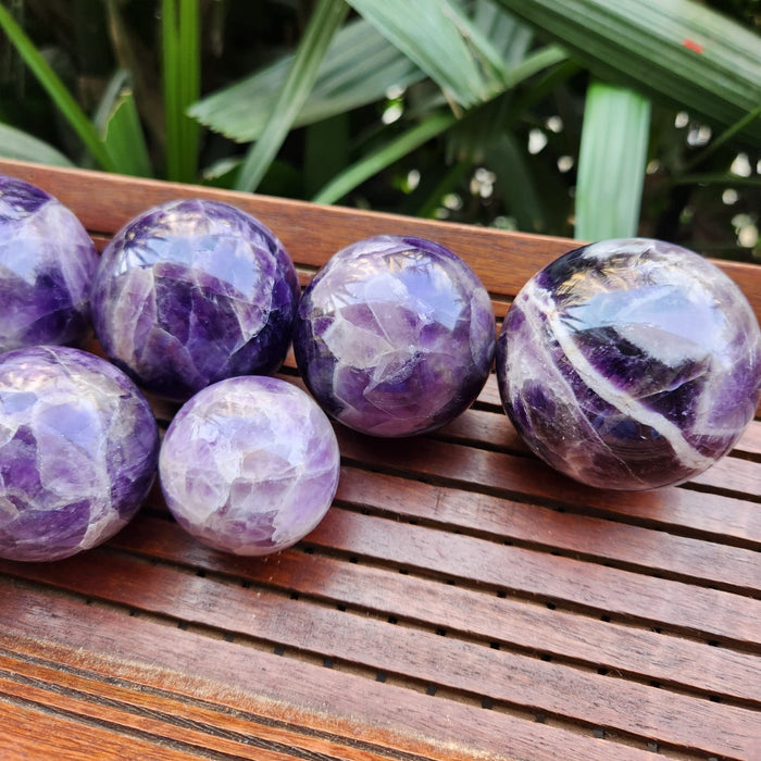 Amethyst Crystal Ball Sphere for Protection, Purification and Spirituality with complimentary stand