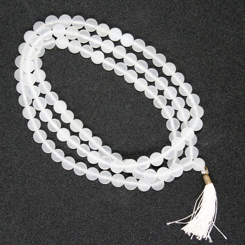 Moonstone Mala Beads - Tibetan Buddhist Prayer Beads